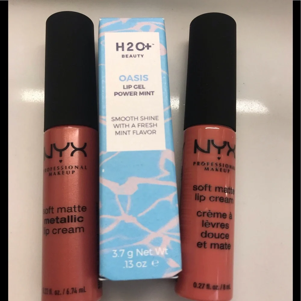 H2O+ LIP GEL/NYX LIP CREAM/STICK PACK NEW